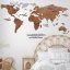 3D Dřevěná Mapa Světa – Ořech